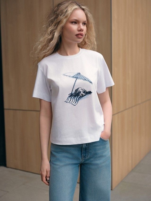 Women's polo neck shirt CONTE ELEGANT LD 3029, s.170-92, white-dog - 4