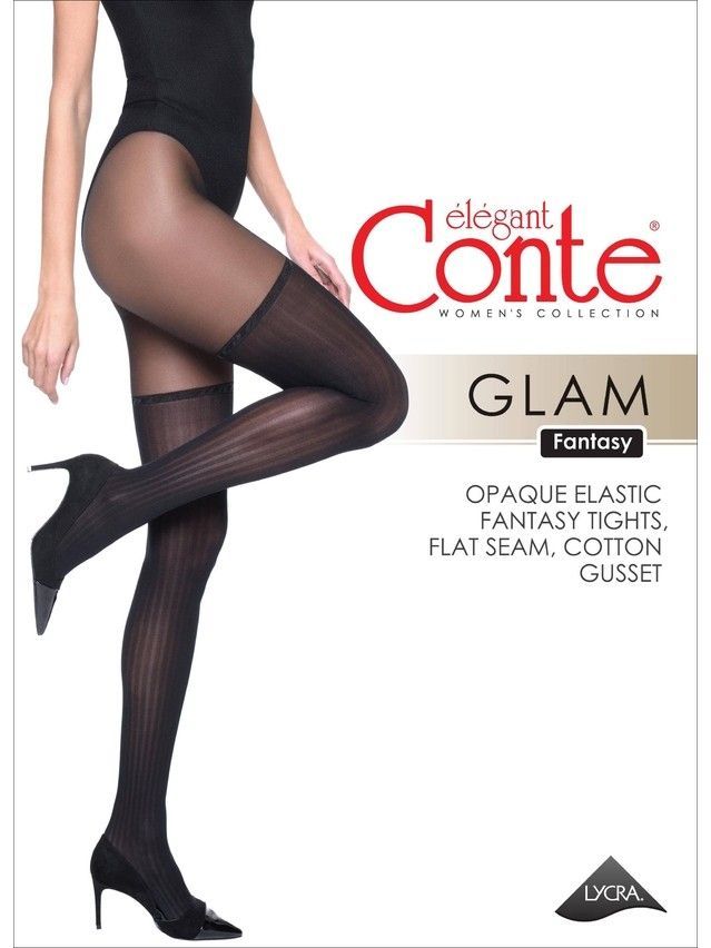Women's tights CONTE ELEGANT GLAM, s.2, nero - 3