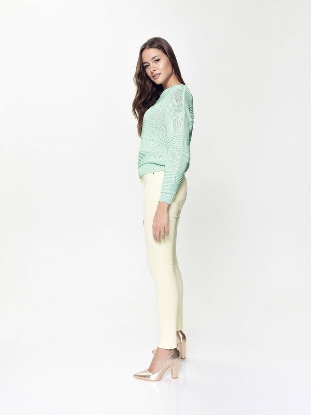 Women's polo neck shirt CONTE ELEGANT LDK042, s.170-84, pastel aqua - 5