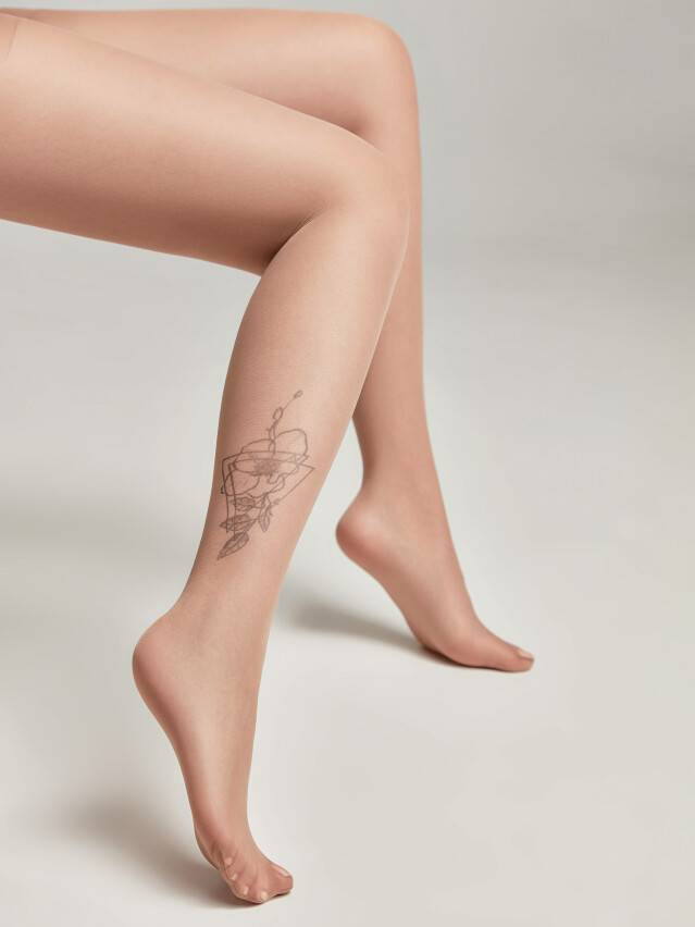 Women's tights CE FANTASY TATTOO, s.2, 005 natural - 1