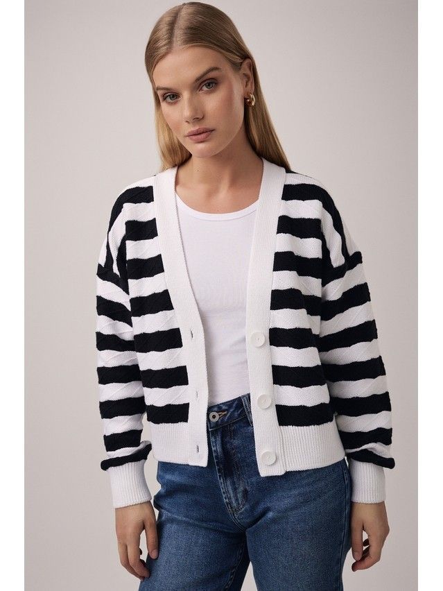 Women’s jacket CONTE ELEGANT LDK23101, s.170-84-88, white-black - 3