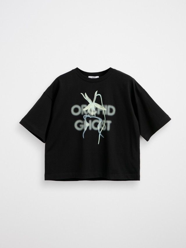 Women's polo neck shirt CONTE ELEGANT LD 3032, s.170-92, black-orghid - 1