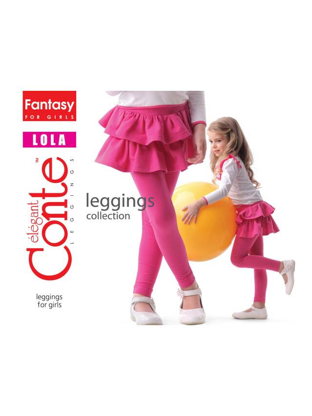Leggings for girls CONTE ELEGANT LOLA, s.98,104-52, fuchsia - 1