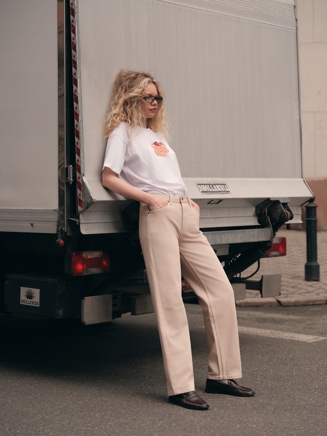 Women's polo neck shirt CONTE ELEGANT LD 3032, s.170-92, white-cake - 3