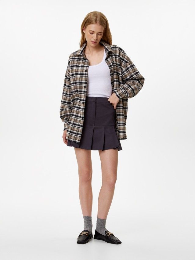 Women's shirt CONTE LRU 3323, s.170-84-90, black-beige check - 1