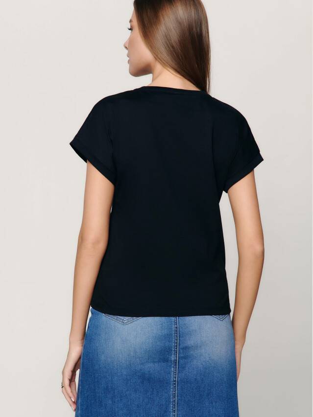 Women's polo neck shirt CONTE ELEGANT LD 1225, s.170-100, black - 2