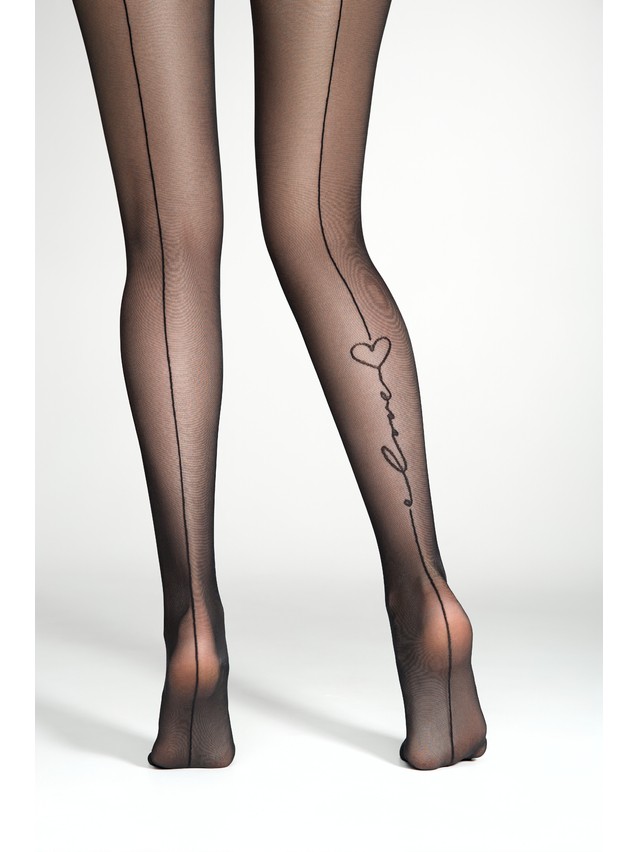 Women's tights CONTE ELEGANT LOVE YOU, s.2, nero - 2