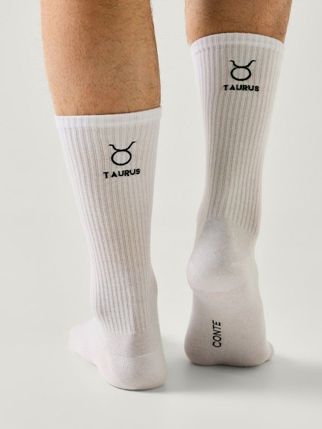 Men's socks CONTE, s.27-29, 637 white - 1
