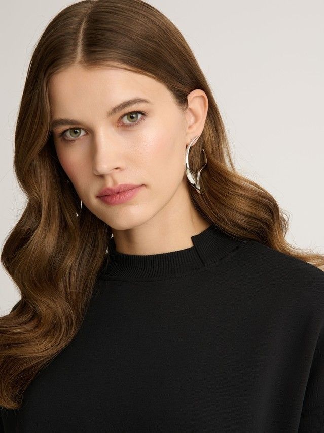 Women's polo neck shirt CONTE ELEGANT LD 2833, s.170-100, black - 5