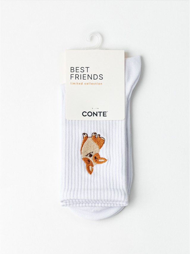 Women's socks CONTE FANTASY, s.23-25, 1095 white - 4