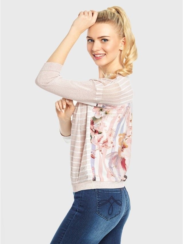 Women's polo neck shirt CONTE ELEGANT LDK033, s.158,164-84, pink - 2
