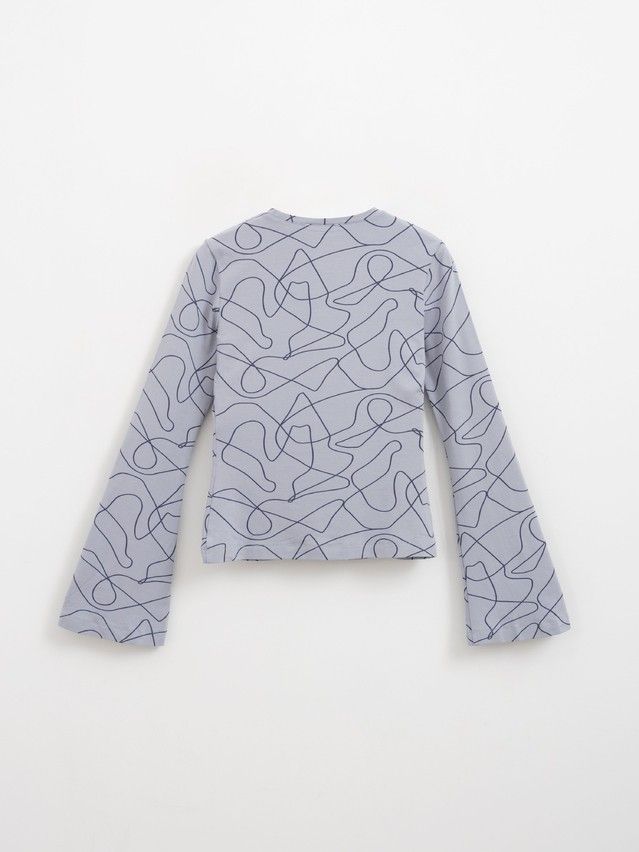 Women's polo neck shirt CONTE ELEGANT LD 3146, s.170-92, pearl blue-lines - 2