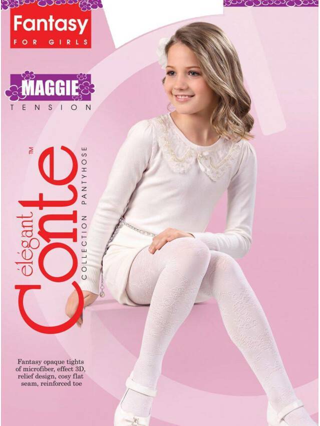 Fancy children's tights CONTE ELEGANT MAGGIE, s.104-110, pink - 2