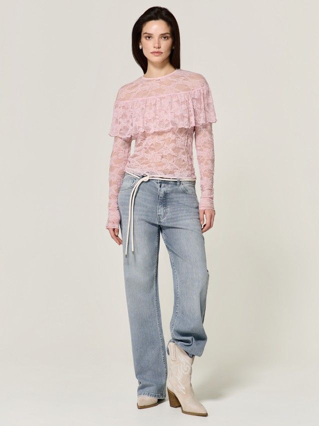 Women's polo neck shirt CONTE LD 3771, s.170-84, rose - 1