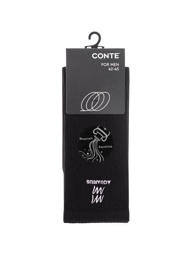 Men's socks CONTE, s.27-29, 669 black - 4