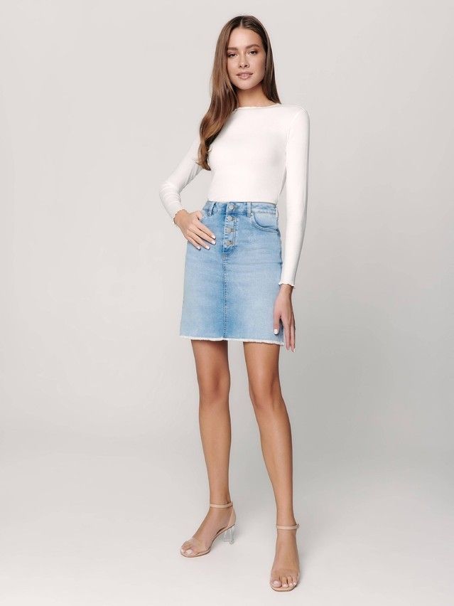 Women's polo neck shirt CONTE ELEGANT LD 1164, s.170-100, ecru - 3