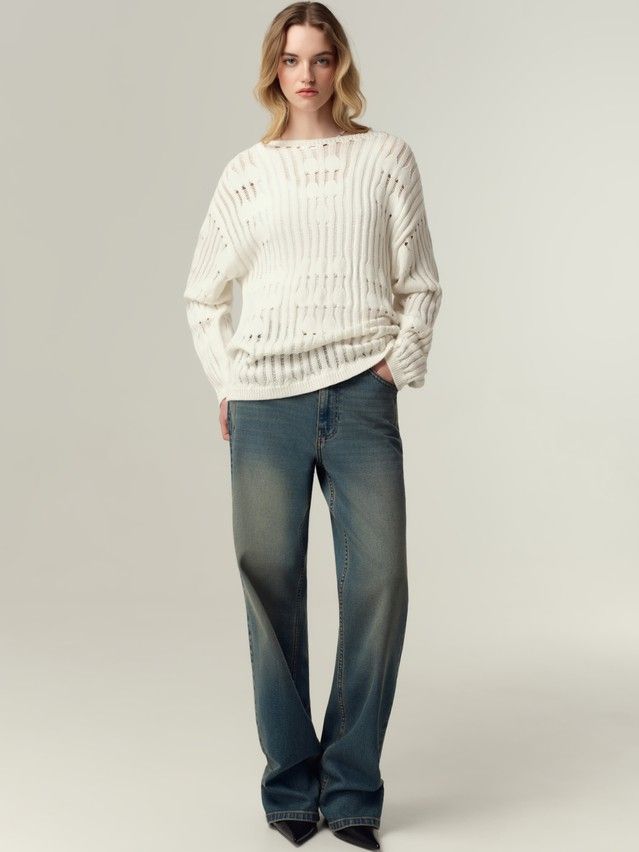 Women's pullover CONTE ELEGANT LDK2554, s.170-84-88, ecru - 2