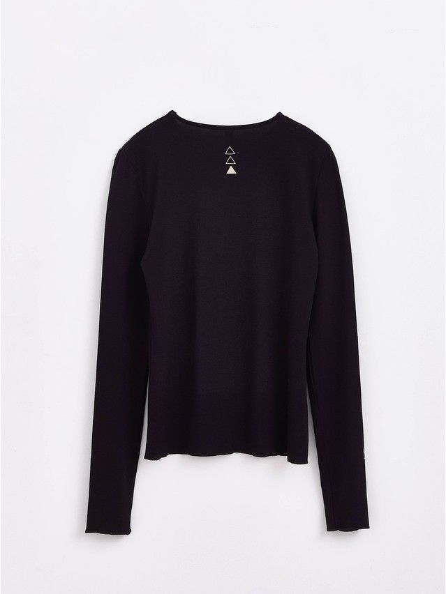 Women's polo neck shirt CONTE ELEGANT LD 1373, s.170-92, black - 2