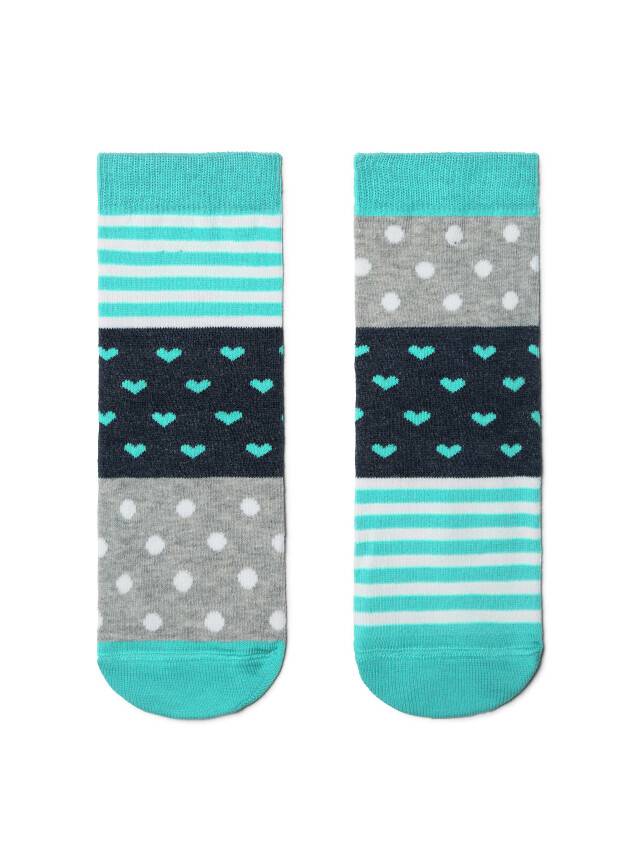 Children's socks CONTE-KIDS CHEERFUL LEGS, s.24-26, 282 grey-turquoise - 1