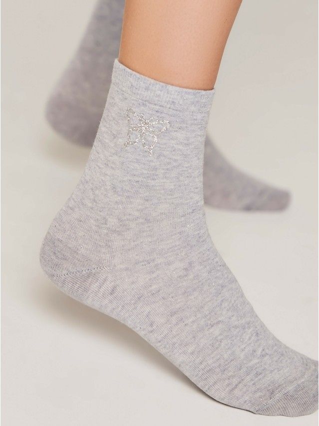 Women's socks , s.23, 555 grey - 1