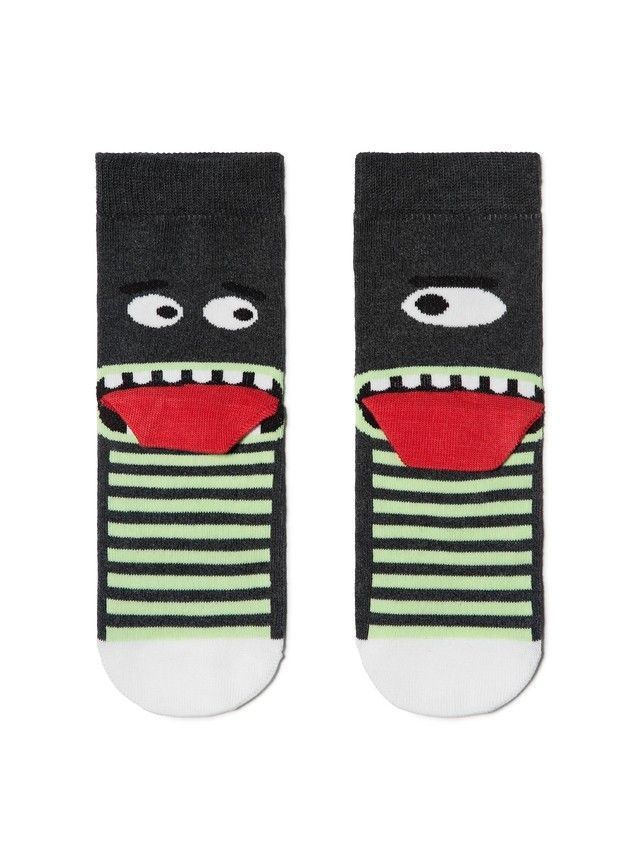 Children's socks CONTE-KIDS CHEERFUL LEGS, s.24-26, 336 dark grey - 1