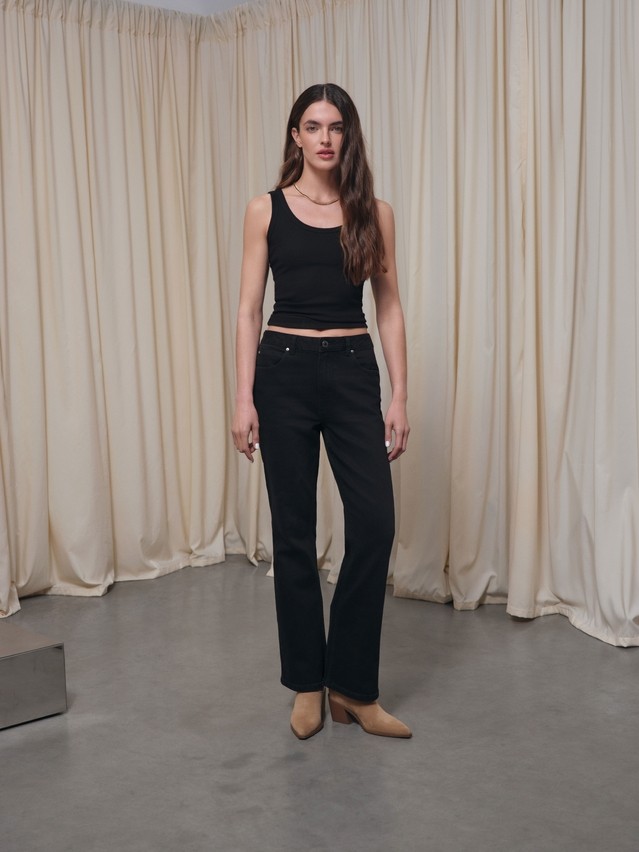 Women's jeans CONTE CON-809, s.164-90, washed black - 1