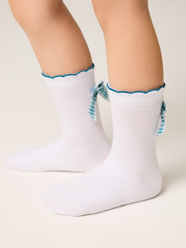 Children's socks CONTE-KIDS TIP-TOP, s.16, 065 white-turquoise - 3