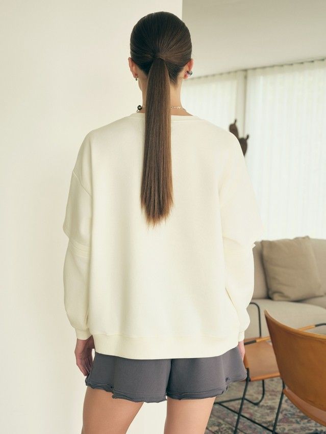 Women's polo neck shirt CONTE ELEGANT LD 3072, s.170-92, ecru - 2