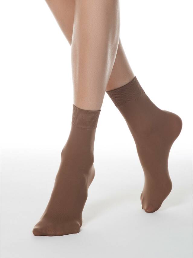 Women's socks CONTE ELEGANT MICROFIBRA 50 (1 pair),s.23-25, bronz - 1