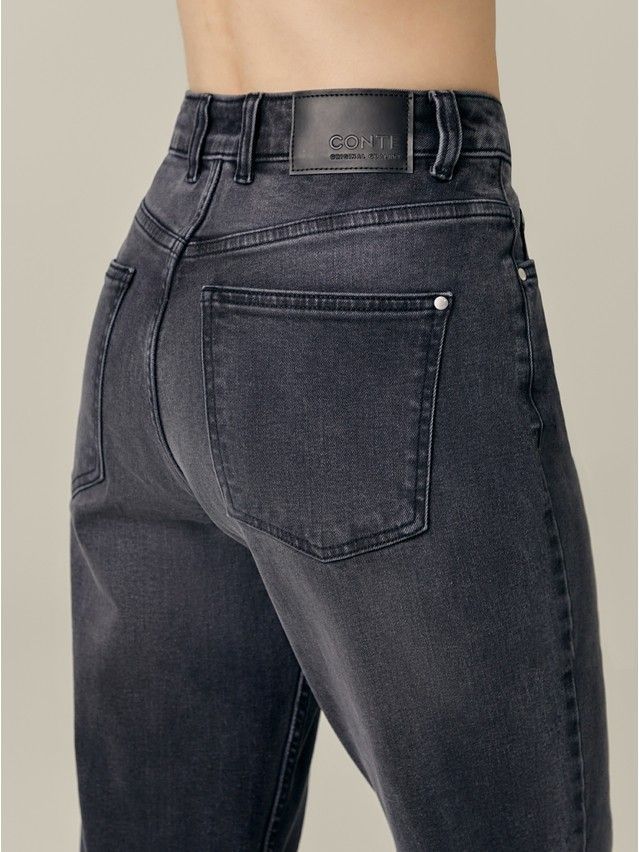 Denim trousers CONTE ELEGANT CON-664, s.170-102, black - 7