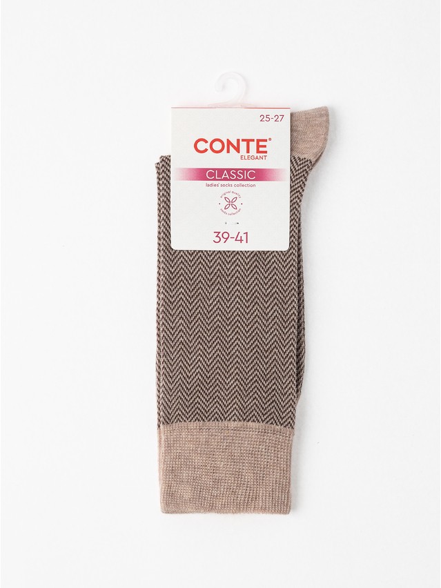 Women's socks CONTE ELEGANT CLASSIC, s.23-25, 1111 beige - 3