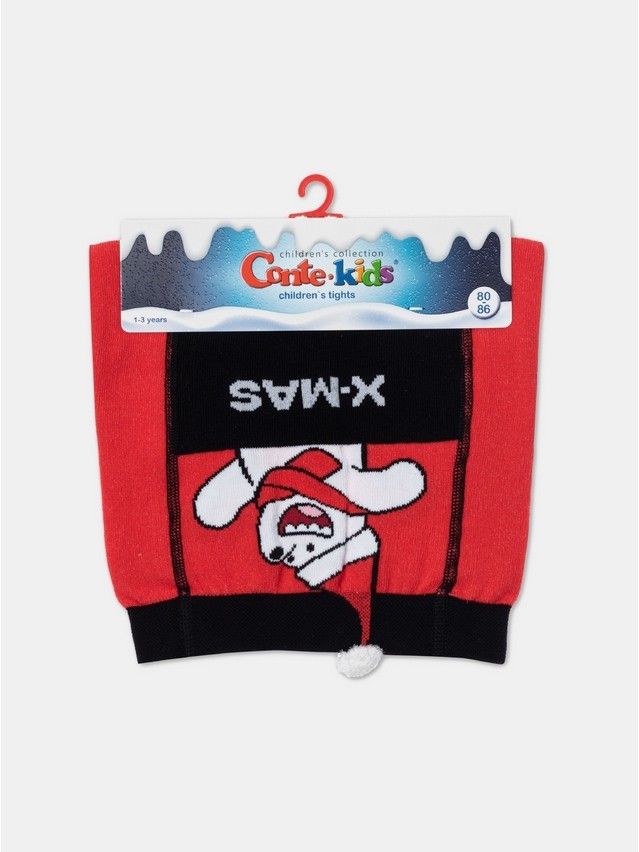 Children's tights CONTE-KIDS NEW YEAR, s.62-74 (12),667 red - 6