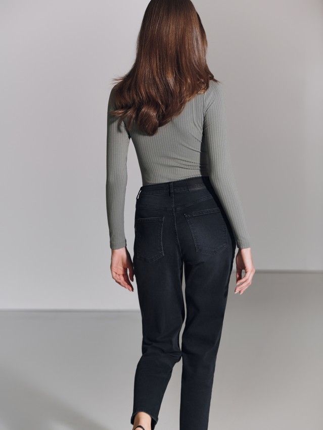 Denim trousers CONTE ELEGANT CON-702, s.170-102, black - 3