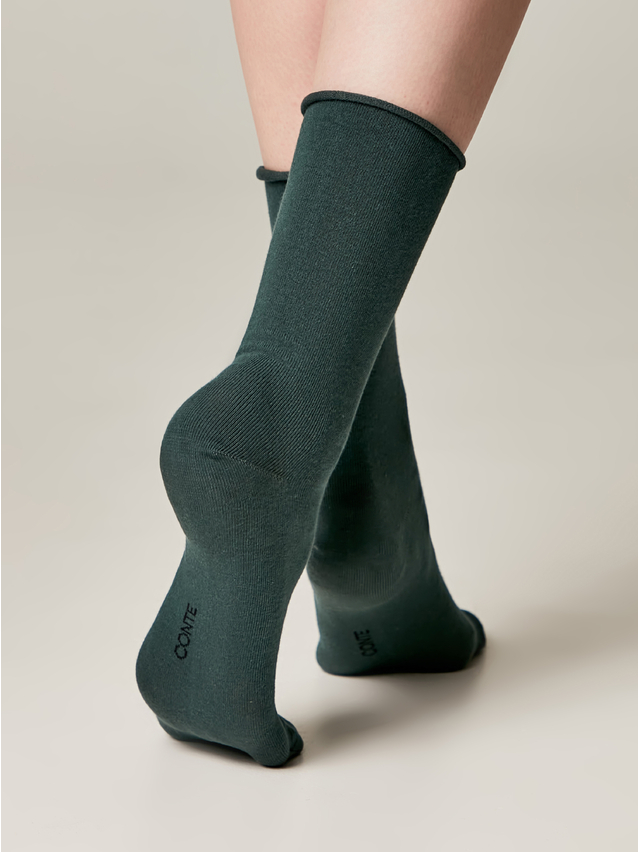 Women's socks CONTE ELEGANT COLOURS, s.23-25, 000 dark green - 2