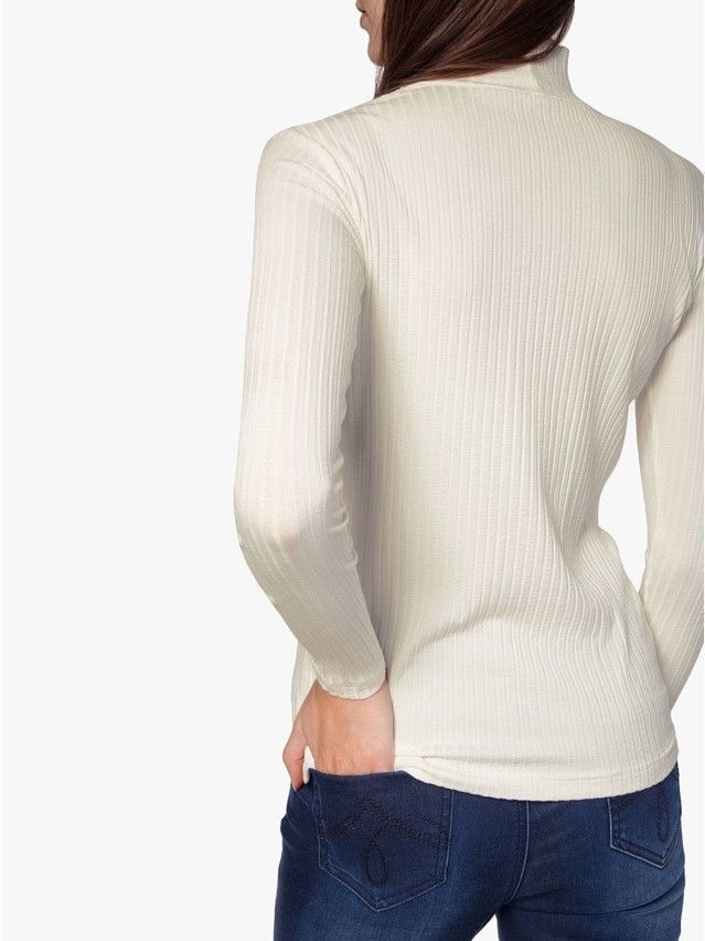 Women's polo neck shirt CONTE ELEGANT LD 822, s.170-100, milky - 2