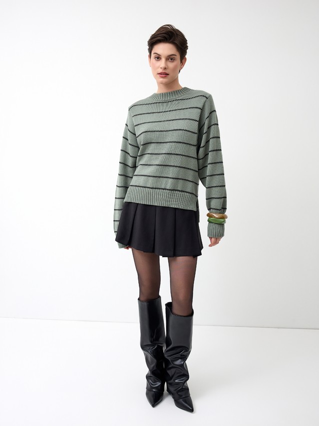 Women's pullover CONTE ELEGANT LDK24114, s.170-84, khaki-black - 7