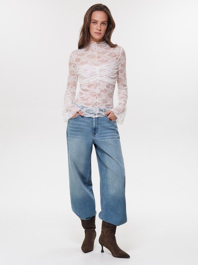 Women's polo neck shirt CONTE LD 3491, s.170-84, white - 1