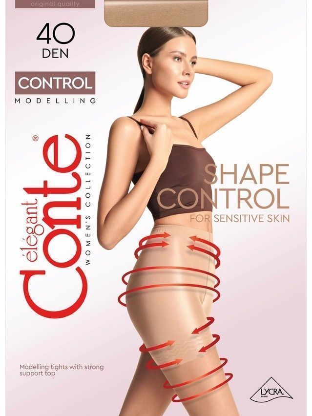 Women's tights CONTE ELEGANT CONTROL 40, s.2, natural - 4