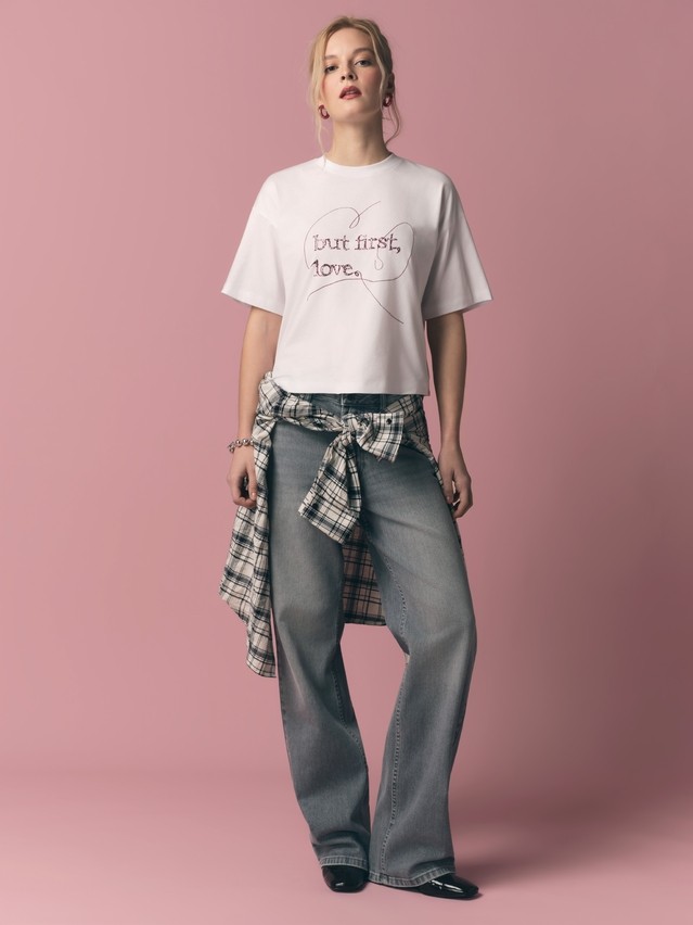 Women's polo neck shirt CONTE ELEGANT LD 3032, s.170-92, white-love - 1