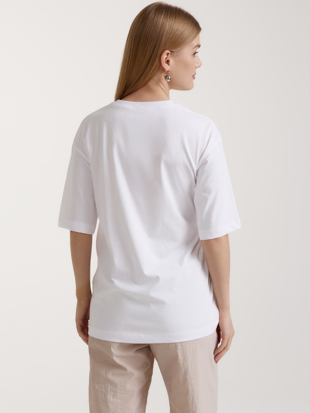 Women's polo neck shirt CONTE ELEGANT LD 3086, s.170-84, white - 3