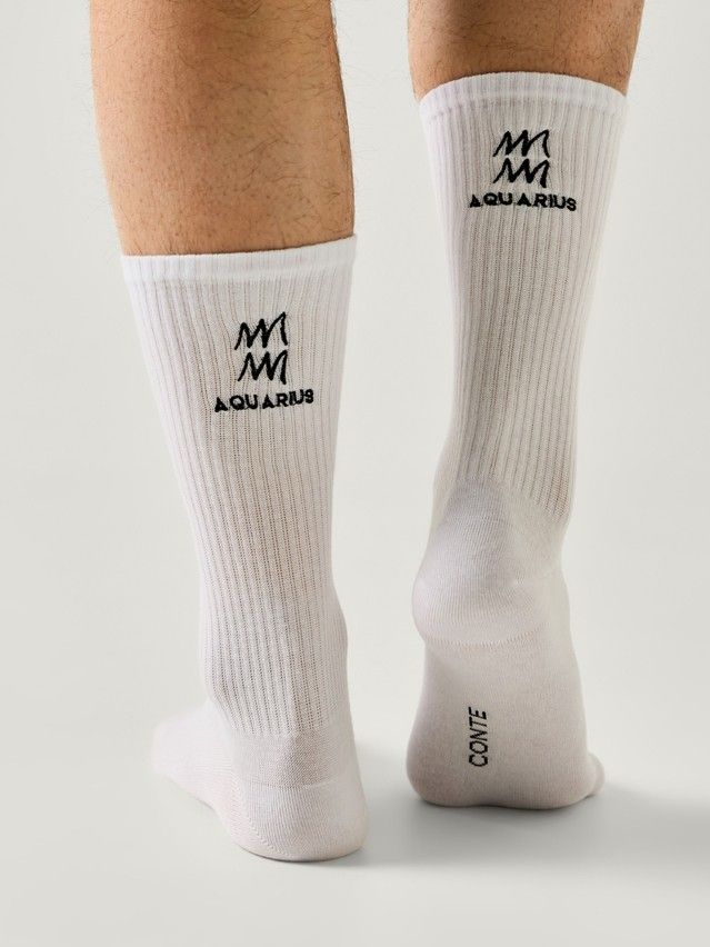 Men's socks CONTE, s.27-29, 669 white - 1