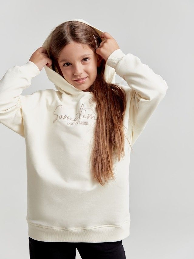 Polo neck shirt for girls CONTE ELEGANT DD 1452, s.104,110-56, off-white - 3