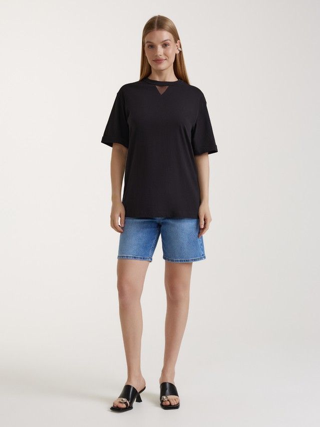 Women's polo neck shirt CONTE ELEGANT LD 3090, s.170-92, black - 1
