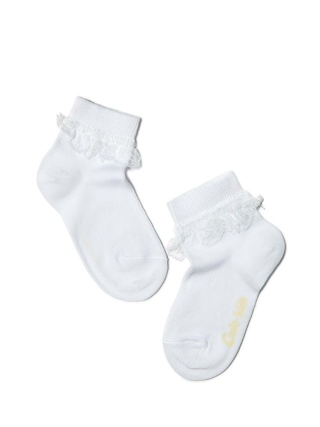 Children's socks TIP-TOP (with lace ribbon) 7S-11SP, 7S-27SP, s.15-17, 000 white - 1