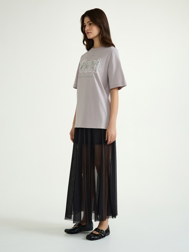 Women's polo neck shirt CONTE ELEGANT LD 3036, s.170-92, coffee-fiori - 5