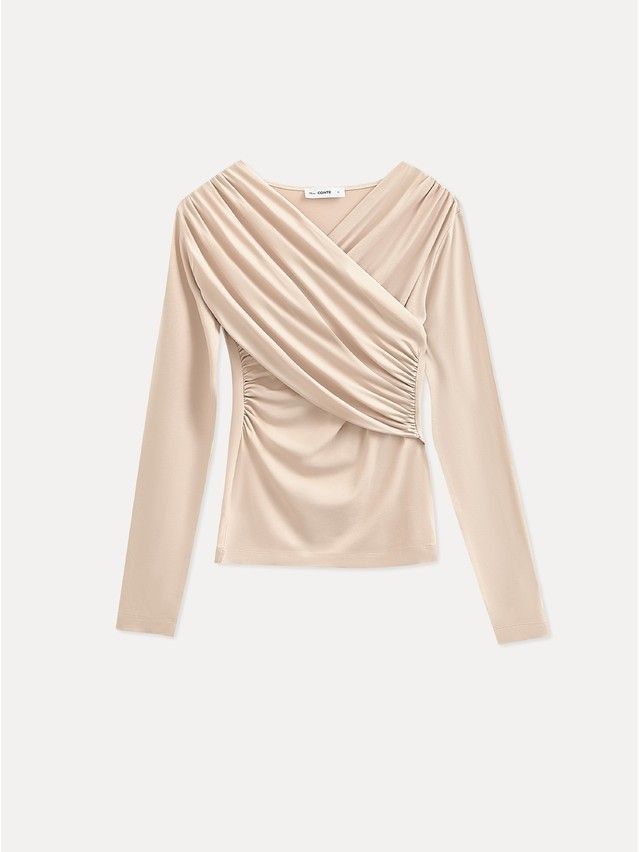 Women's polo neck shirt CONTE LD 3298, s.170-84, beige - 8