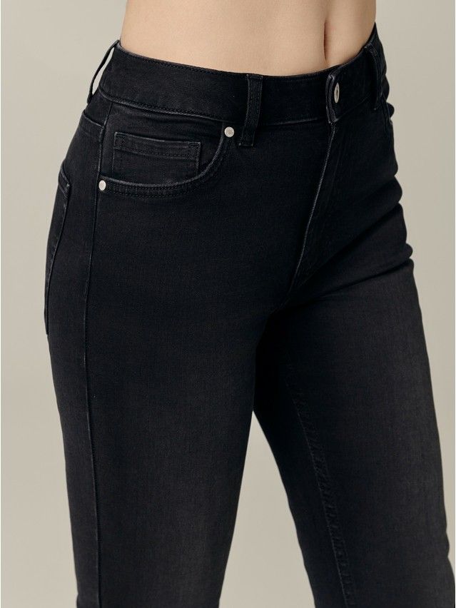 Denim trousers CONTE ELEGANT CON-671, s.170-102, black - 5