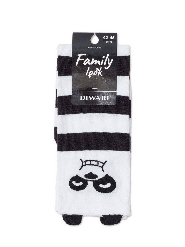 Men's socks DiWaRi FAMILY LOOK, s.27-29, 155 white-black - 2