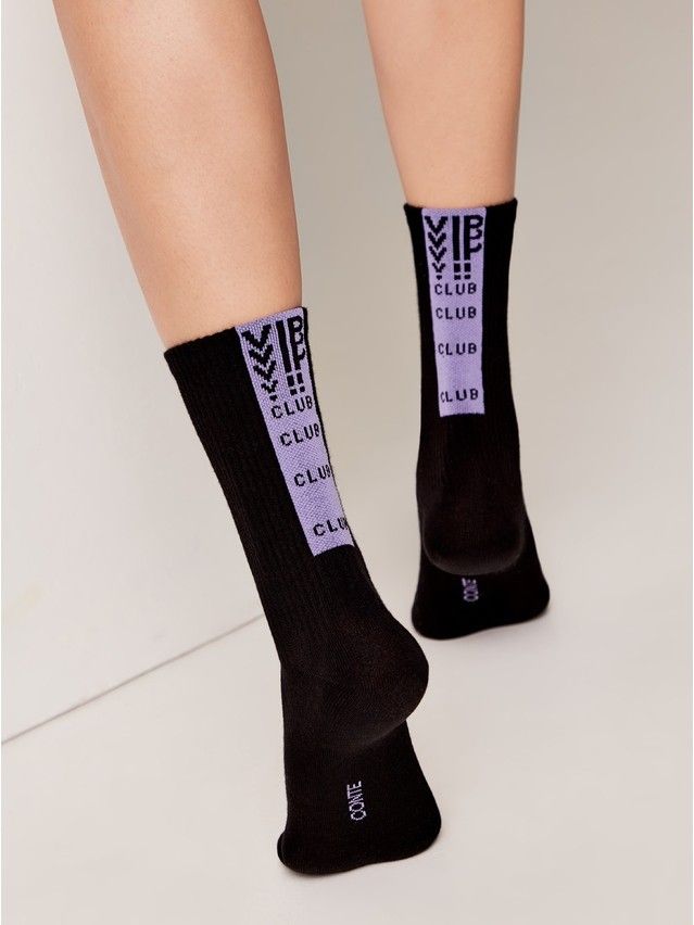 Women's socks CONTE ELEGANT ACTIVE, s.23-25, 433 black-lilac - 3