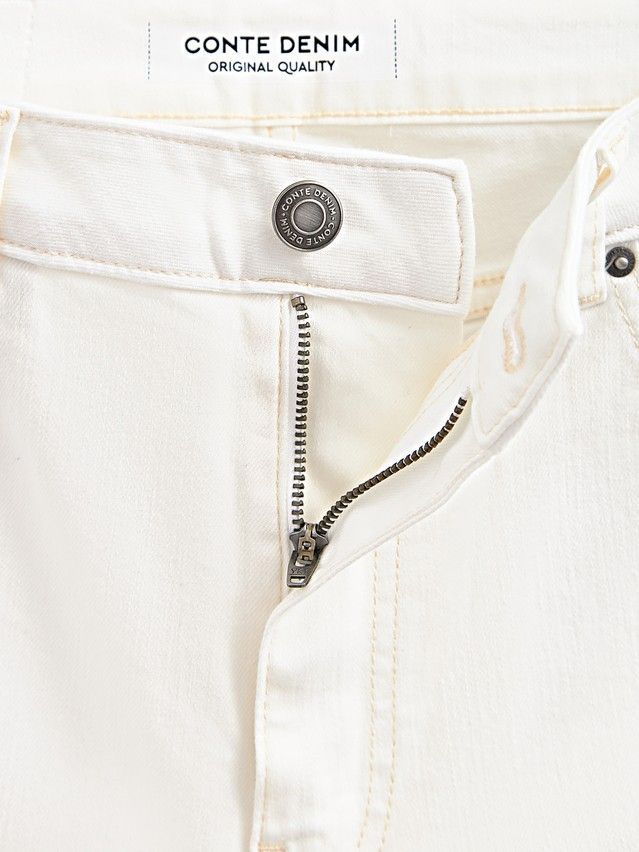 Denim trousers CONTE ELEGANT CON-803, s.170-102, off white - 10